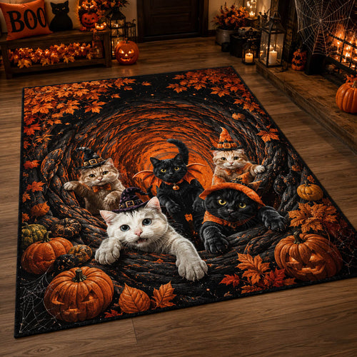 Coven Cat Gathering Area Rug NCU0HH2077