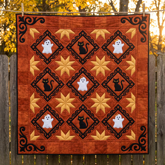 Coven Cat Quilted Blanket NCU0TD3010