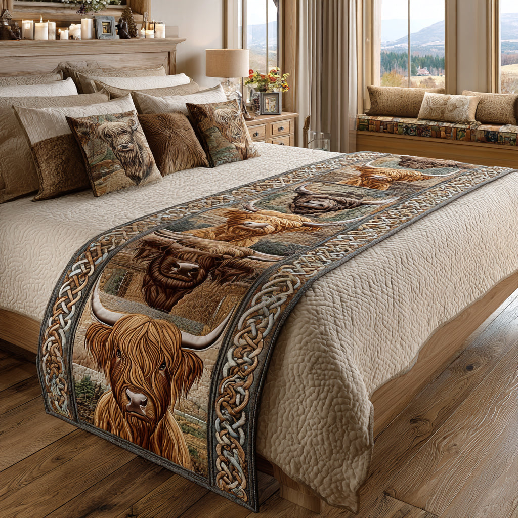 Cow Journey Quilted Bed Runner NCU0DV8850