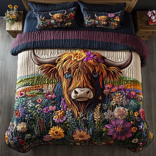 Cow Meadow Charm 3-Piece Quilted Bedding Set NCU0PT5720