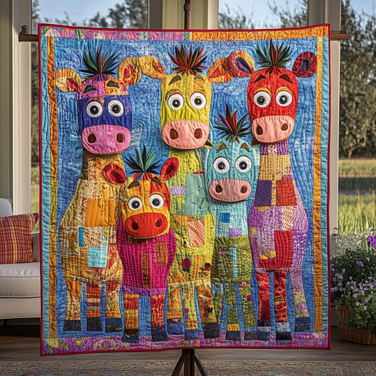 Cow Paradise Quilted Blanket NCU0VH3831