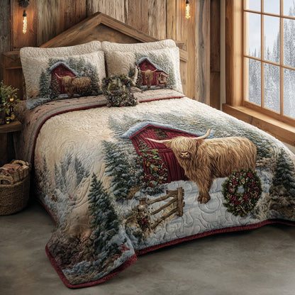 Cow Retreat 3-Piece Quilted Bedding Set NCU0DV8868