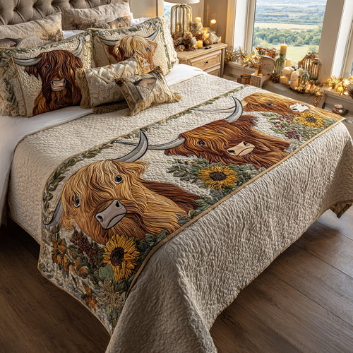 Cow Whispers Quilted Bed Runner NCU0DV8852