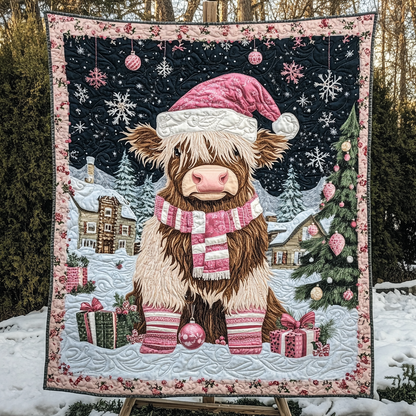 Cow down to Christmas Quilted Blanket NCU0DK1500