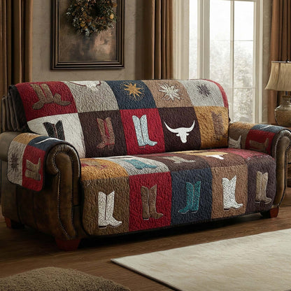 Cowboy Boots Quilted Sofa Cover NCU0XD2274