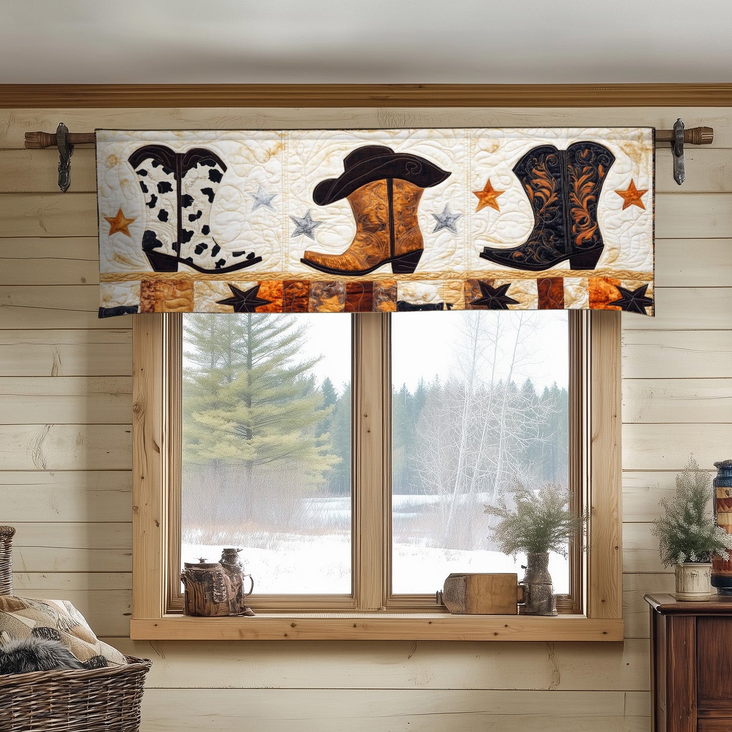 Cowboy Charm Quilted Valance NCU0NT6679