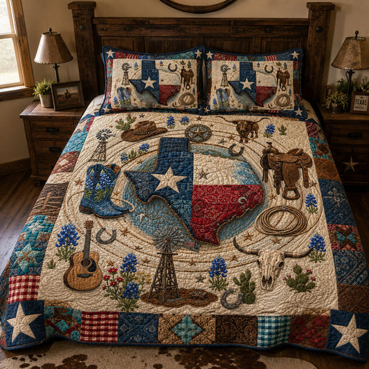 Cowboy Country Legacy 3-Piece Quilted Bedding Set NCU0PT11740