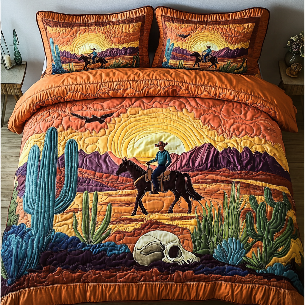 Cowboy Dream 3-Piece Quilted Bedding Set NCU0DK7186