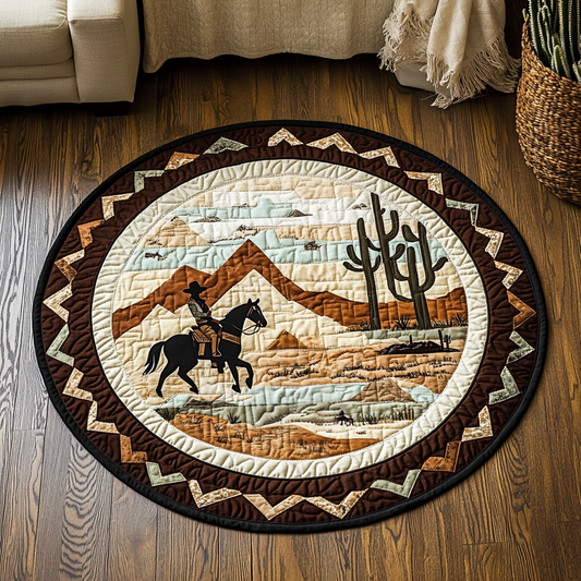 Cowboy Horizon Quilted Round Mat NCU0VH2257