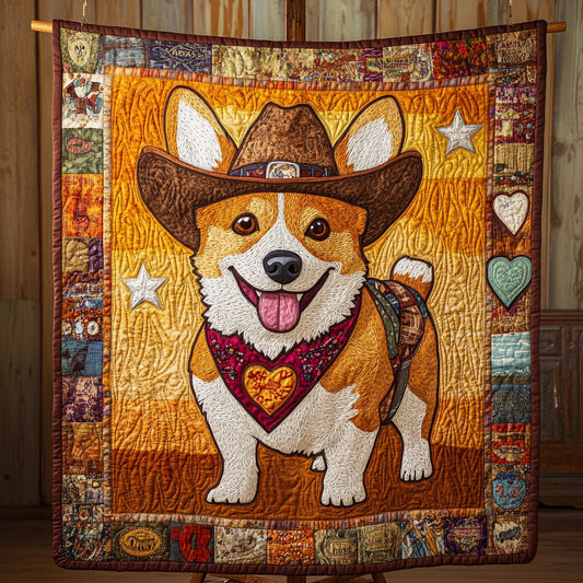 Cowboy Pup Spirit Quilted Blanket NCU0PT2635