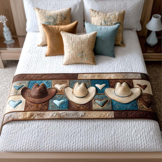 Cowboy Romance Quilted Bed Runner NCU0NT8491