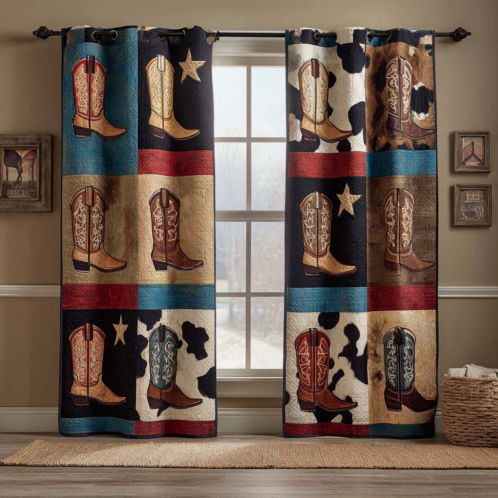 Cowboy Spirit Icons Quilted Curtains NCU0XD2140