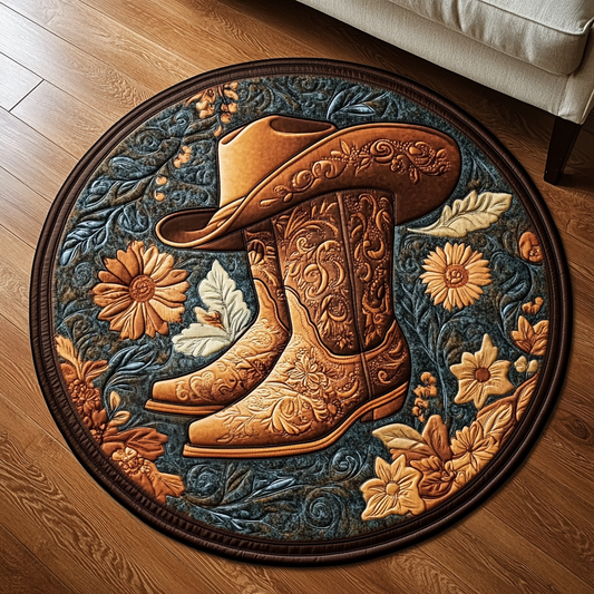 Cowboy Spirit Quilted Round Mat NCU0VH5020
