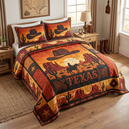 Cowboy Trails 3-Piece Quilted Bedding Set NCU0TD2770