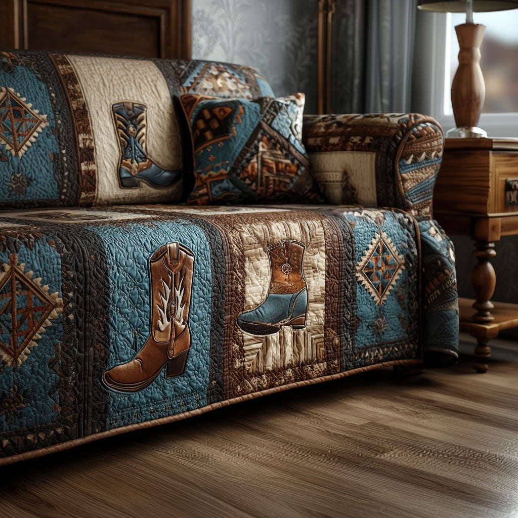 Cowboy Trails Quilted Sofa Cover NCU0PT10221