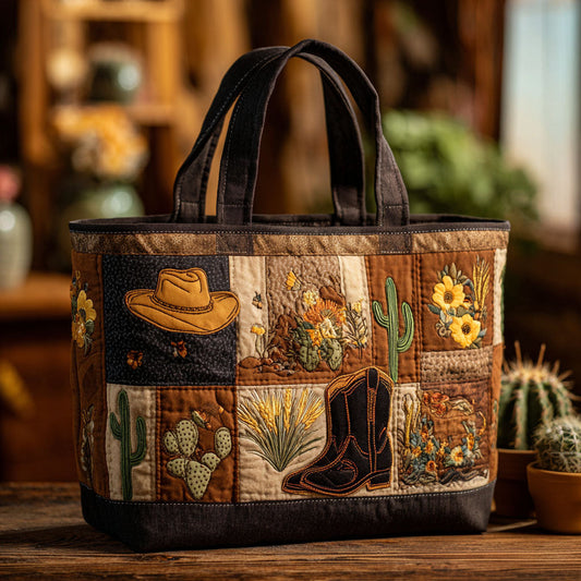 Cowgirl Charm Quilted Tote Bag NCU0PT8702