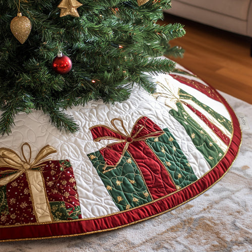 Cozy Cabin Comfort Quilted Christmas Tree Skirt NCU0PT1018