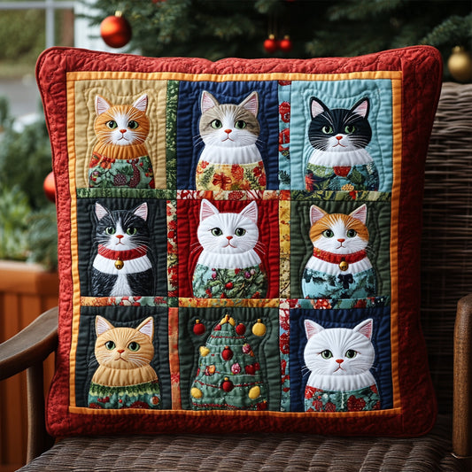 Cozy Cat Charm Quilted Pillow Case NCU0PT2234