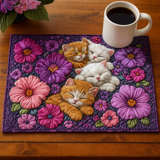Cozy Catnap Quilted Placemat  NCU0NT9190