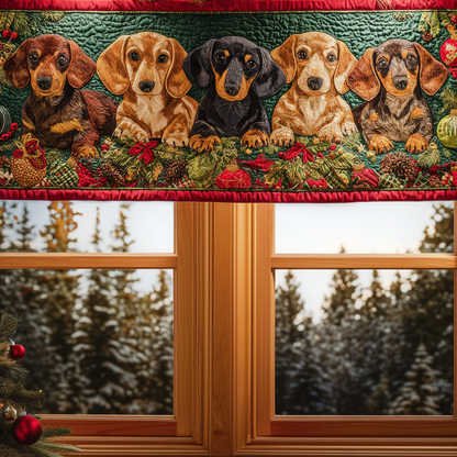 Cozy Dachshund Eve Quilted Valance NCU0DV7954