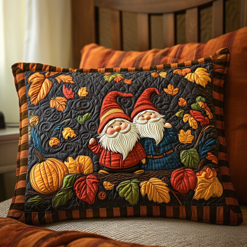 Cozy Gnome Harvest Quilted Bedding Pillow Case NCU0NT8863