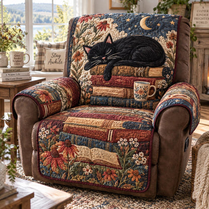Black Cat Quilted Sofa Cover VT0DV001