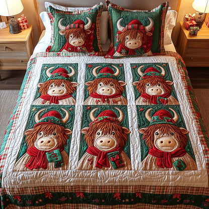 Cozy Antlers 3-Piece Quilted Bedding Set NCU0NT2461