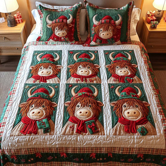 Cozy Antlers 3-Piece Quilted Bedding Set NCU0NT2461