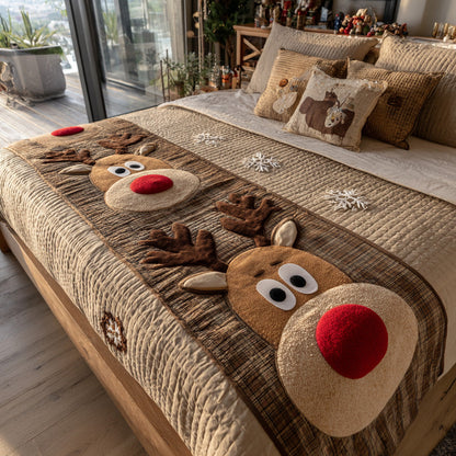 Cozy Antlers Quilted Bed Runner NCU0DV7618