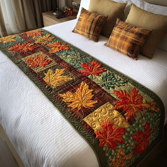 Cozy Autumn Trail Quilted Bed Runner NCU0NT8439