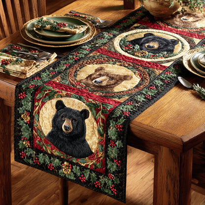 Cozy Bearland Quilted Table Runner NCU0TD1947