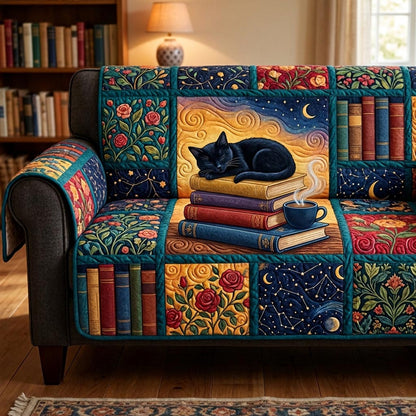 Cozy Blackcat Quilted Sofa Cover NCU0TD2582