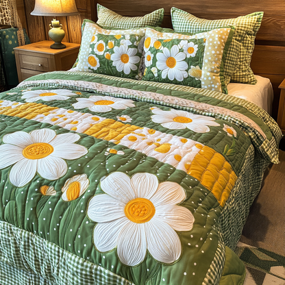 Cozy Bloom 3-Piece Quilted Bedding Set NCU0VH3677