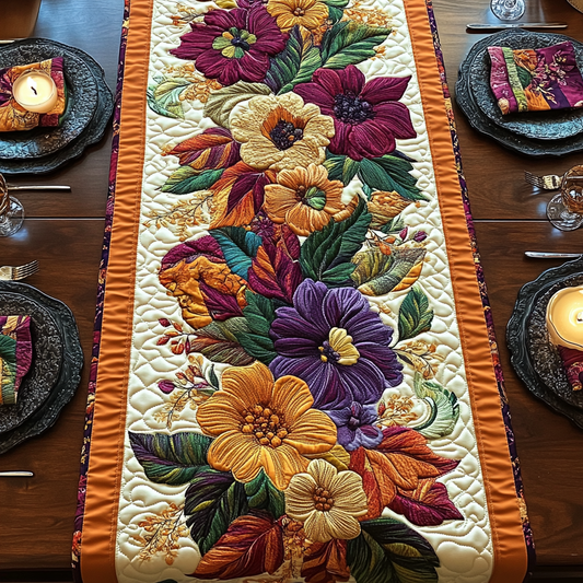 Cozy Bloom Quilted Table Runner NCU0VH3341