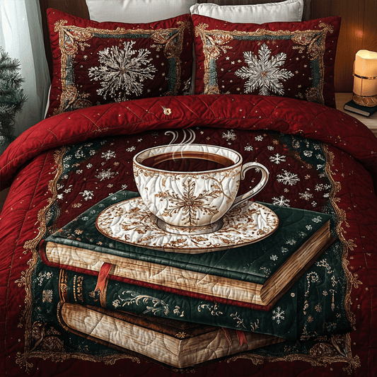 Cozy Book 3-Piece Quilted Bedding Set NCU0TL2068