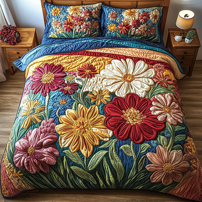 Cozy Botanica 3-Piece Quilted Bedding Set NCU0VH3670