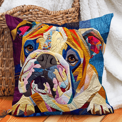 Cozy Bulldog Quilted Pillow Case NCU0DV1683