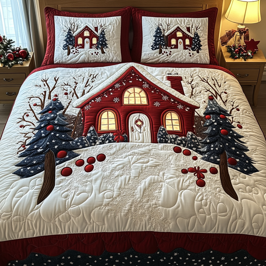 Cozy Cabin Dreams 3-Piece Quilted Bedding Set NCU0DK2465