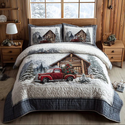 Cozy Cabin Hideaway 3-Piece Quilted Bedding Set NCU0TH3892