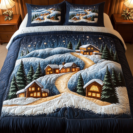 Cozy Cabin Hills 3-Piece Quilted Bedding Set NCU0VH403
