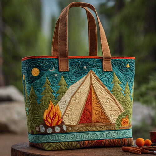 Cozy Camper Vibes Quilted Tote Bag NCU0NT9380