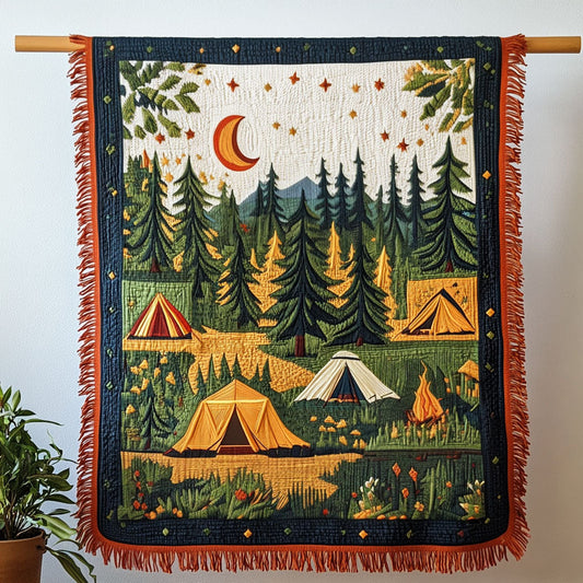 Cozy Campsite Under the Stars Woven Sofa Blanket NCU0NT4756