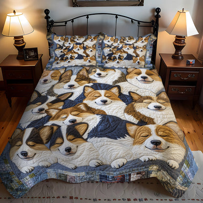 Cozy Canine Slumber 3-Piece Quilted Bedding Set NCU0PT3003