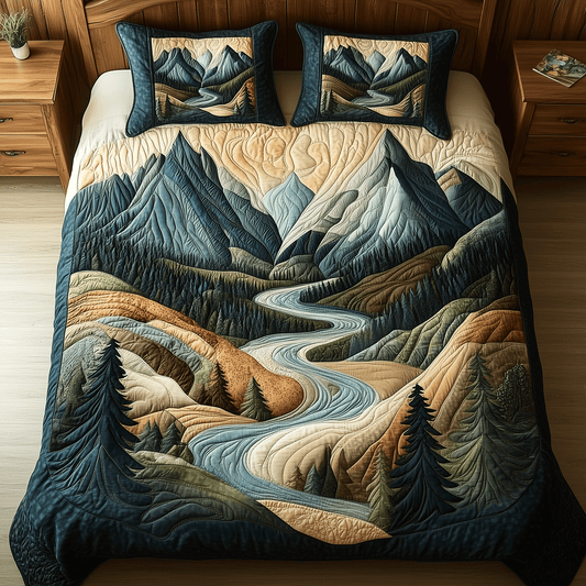 Cozy Canyon Nights 3-Piece Quilted Bedding Set NCU0TH2734