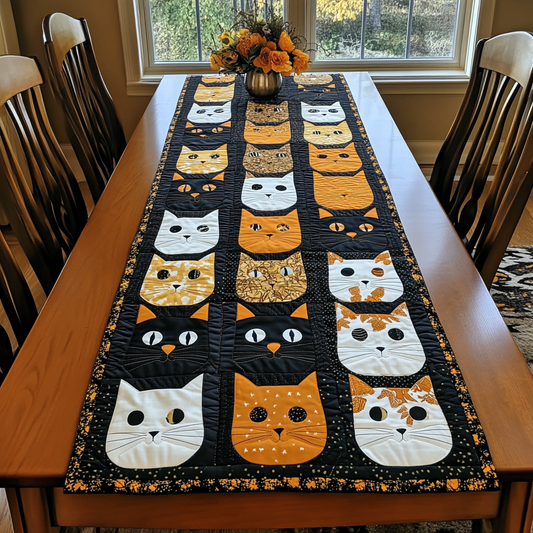 Cozy Cat Quilted Table Runner NCU0DK9052