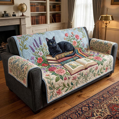 Cozy Catbooks Quilted Sofa Cover NCU0TD2575