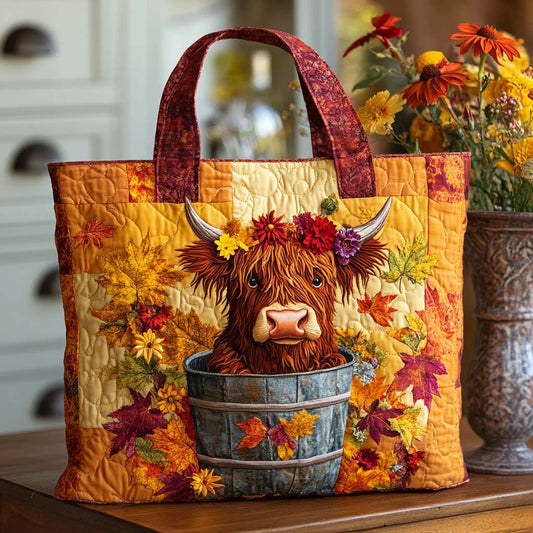 Cozy Cattle Quilted Tote Bag NCU0NT9000