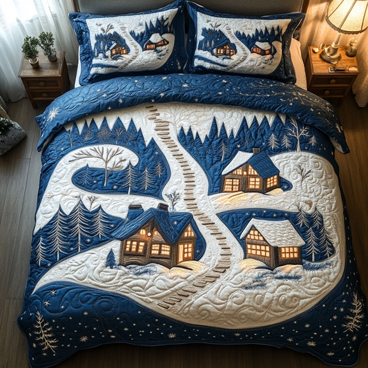 Cozy Chalet Nights 3-Piece Quilted Bedding Set NCU0DK2647