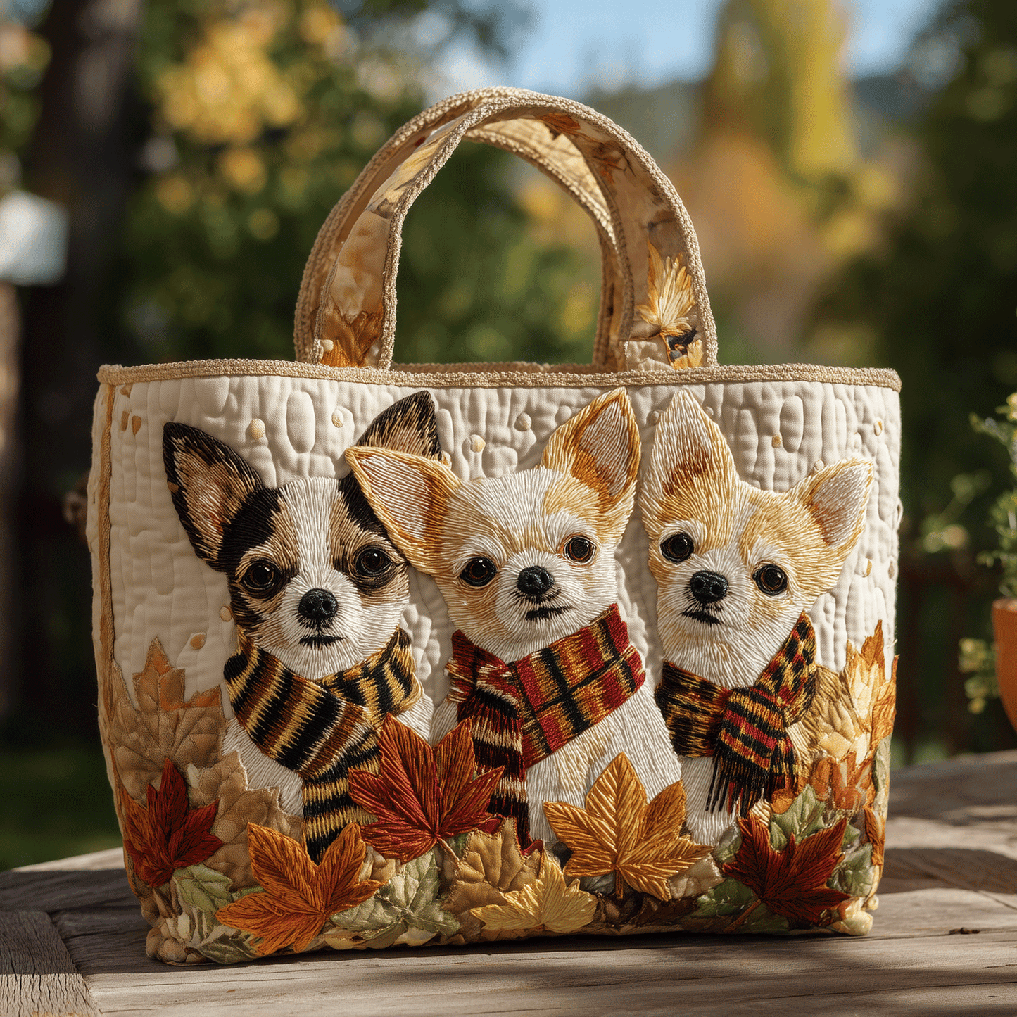 Cozy Chihuahua Quilted Tote Bag NCU0TH2781