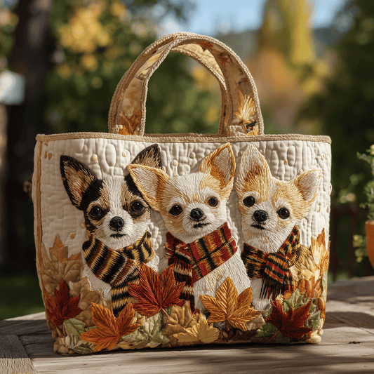 Cozy Chihuahua Quilted Tote Bag NCU0TH2781